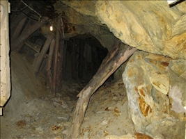 Closed off area of the mine when miners put 100lbs of TNT and set it off